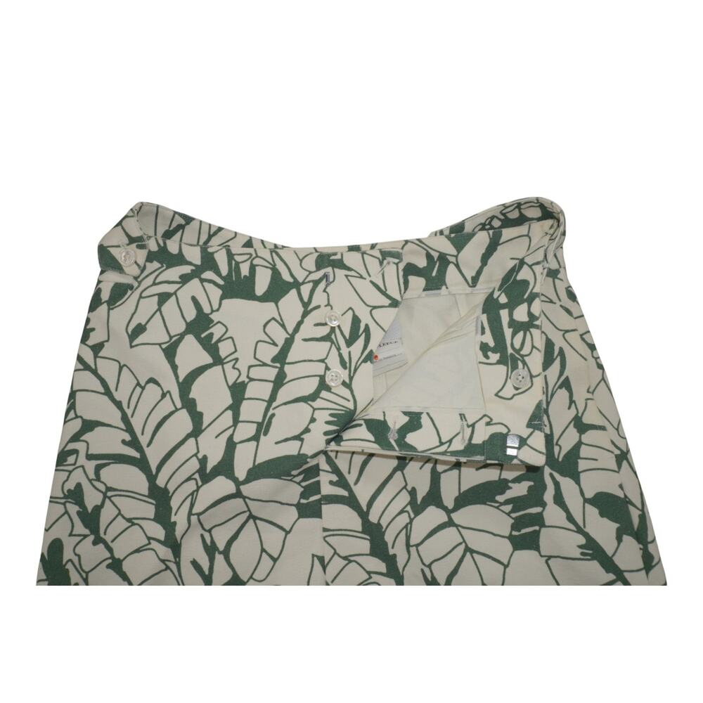 Brooks Brothers Tropical Print Mini Skirt Green White Summer Size 10 - Picture 4 of 8